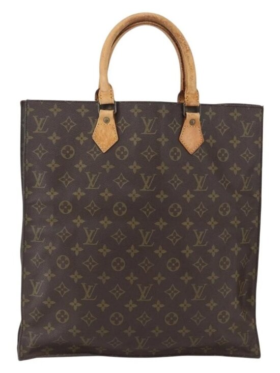 LOUIS VUITTON Monogram Sac Plat Hand Bag M51140 LV Auth BA9399 - Picture 3 of 16